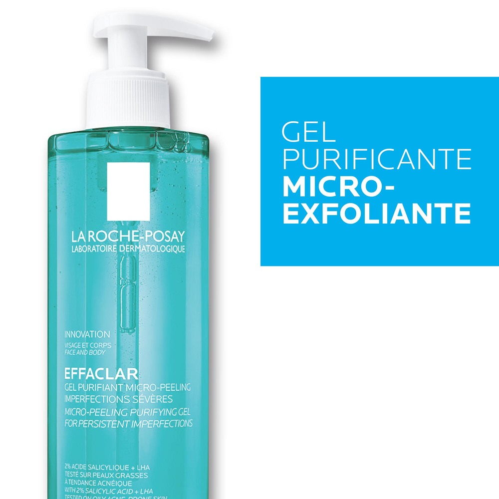La Roche Posay Effaclar Gel Limpiador Purificante Micro-Peeling (Micro  Exfoliante) x400Ml - Básika Tienda Dermatológica