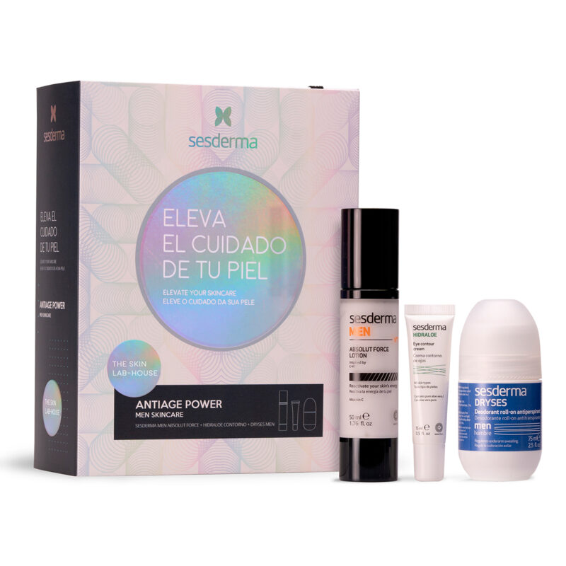 Sesderma Kit Antiedad para Hombres: Vitamina C + Contorno de Ojos + Desodorante